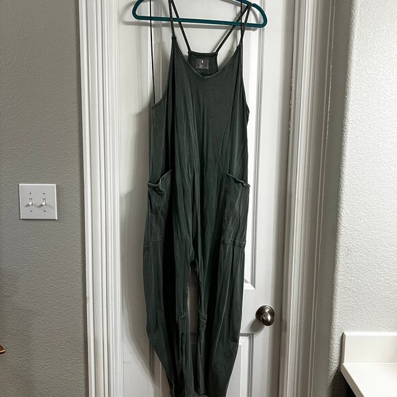 Free People Hot Shot Onesie | Green | Size M - Picture 2 of 6